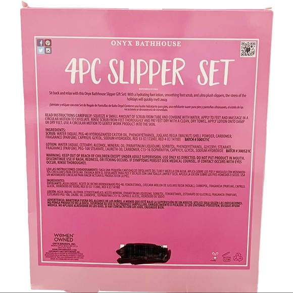 New Onyx Professional 4 piece slipper set in original package - Picture 3 of 4